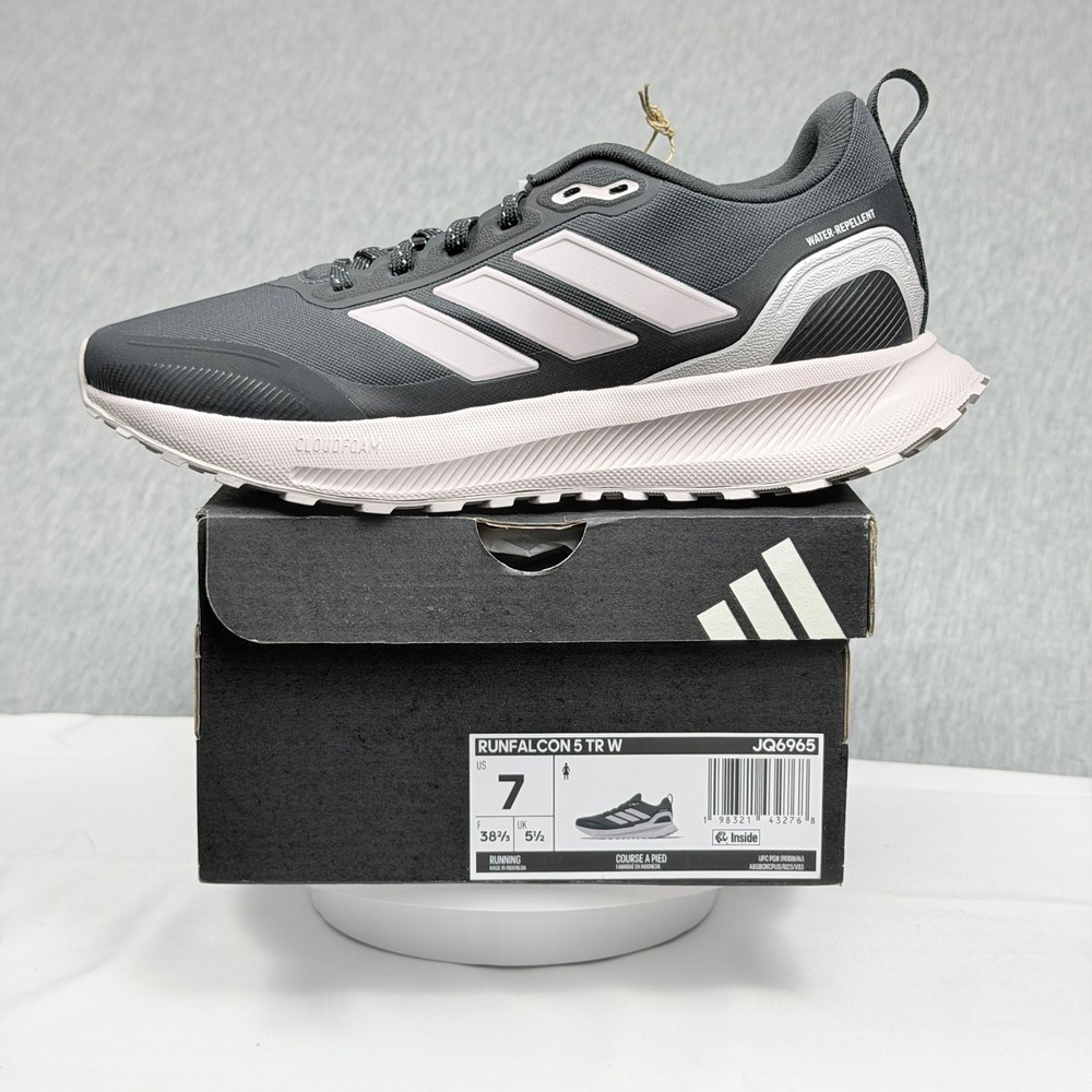 Adidas Runfalcon 5 TR W Womens Running Shoes Grey Pink JQ6965 Size 7 NEW